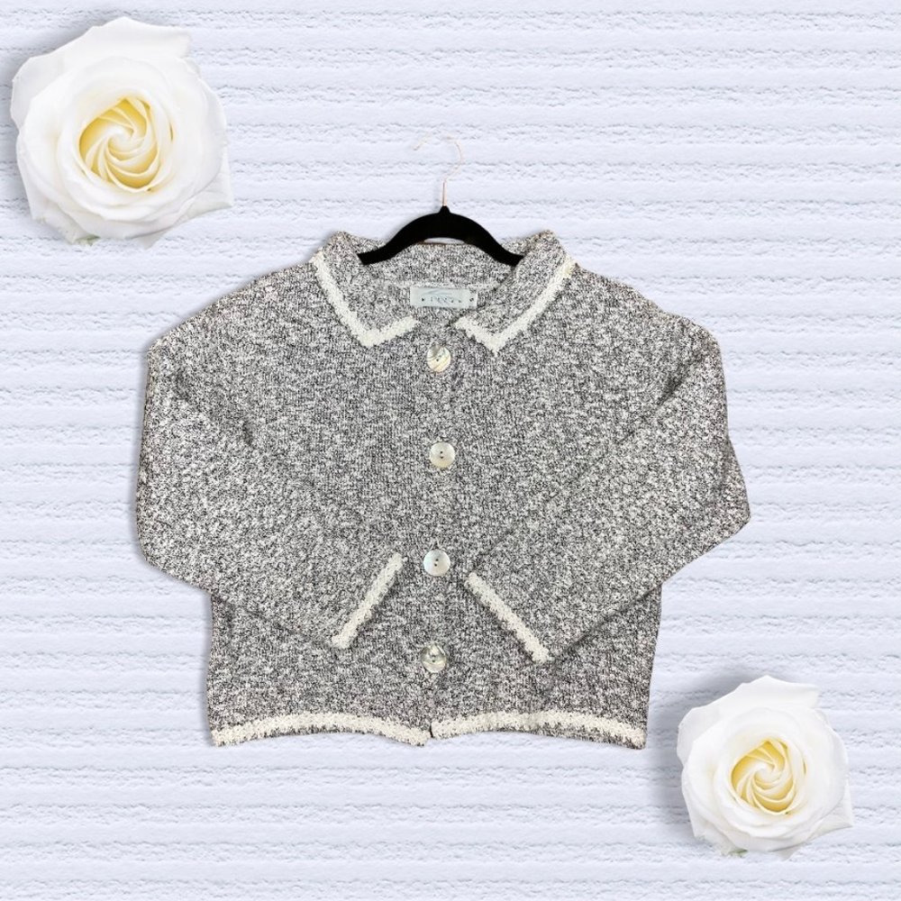 Willow Vintage Cottagecore Frill Sweater Cardigan - S